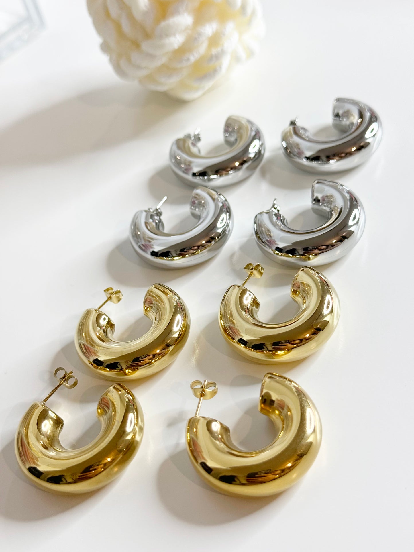 Half hoop earrings for women