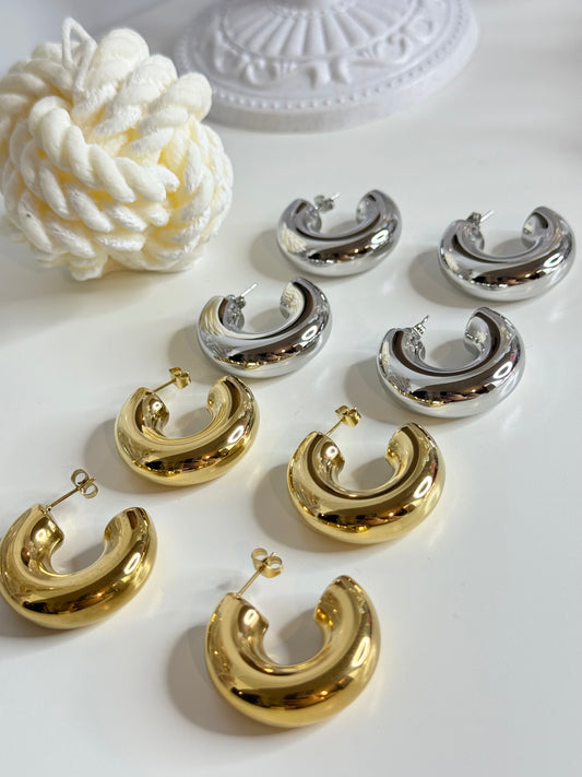 Half hoop earrings for women