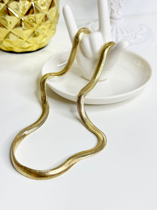 Gold Plated Snake Necklace.