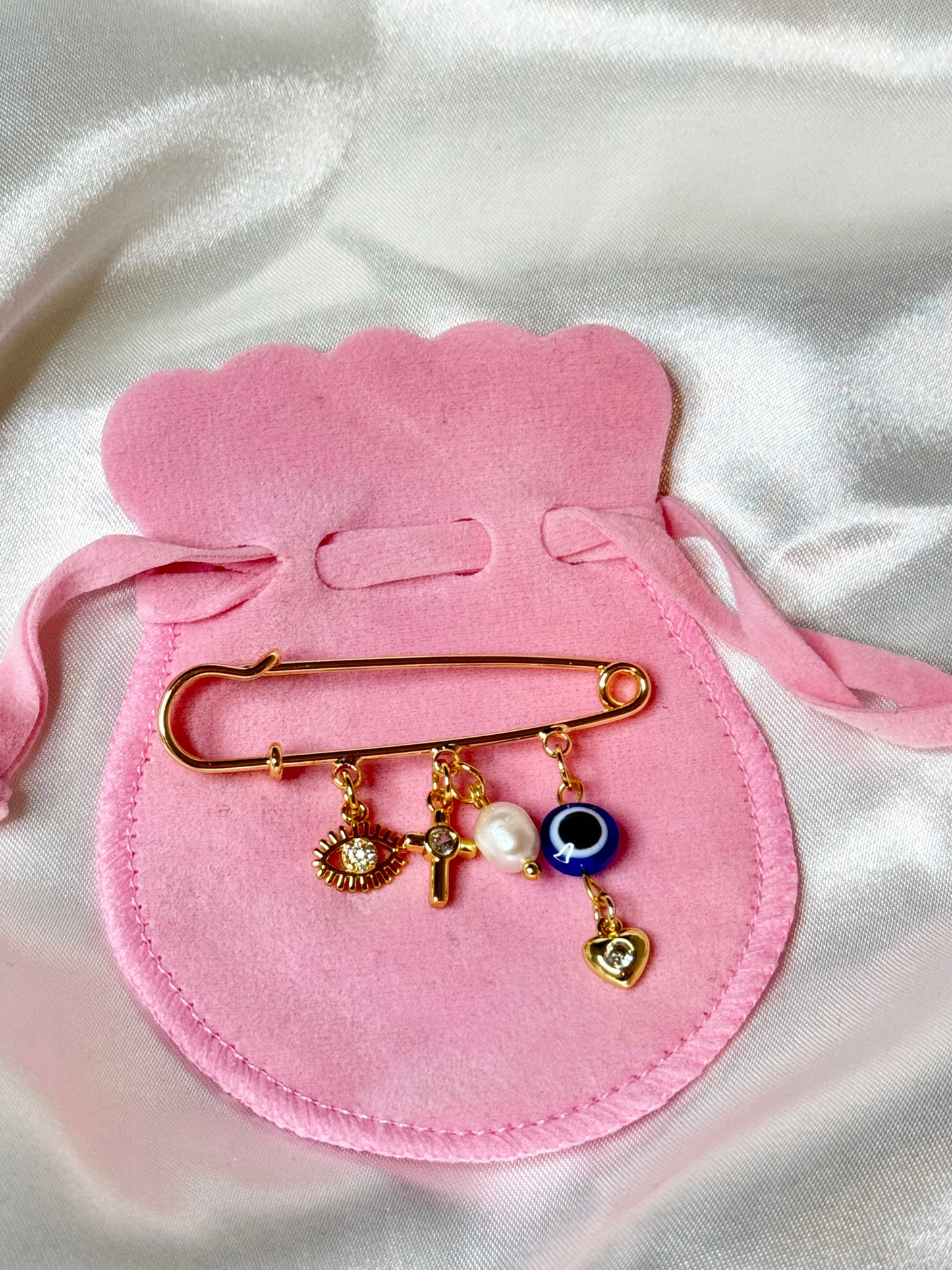 18K Gold Plated Baby Pin Protection